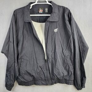USA Olympic Jacket Track Black Nylon Zip Front Mens XL JCPenney Athletic